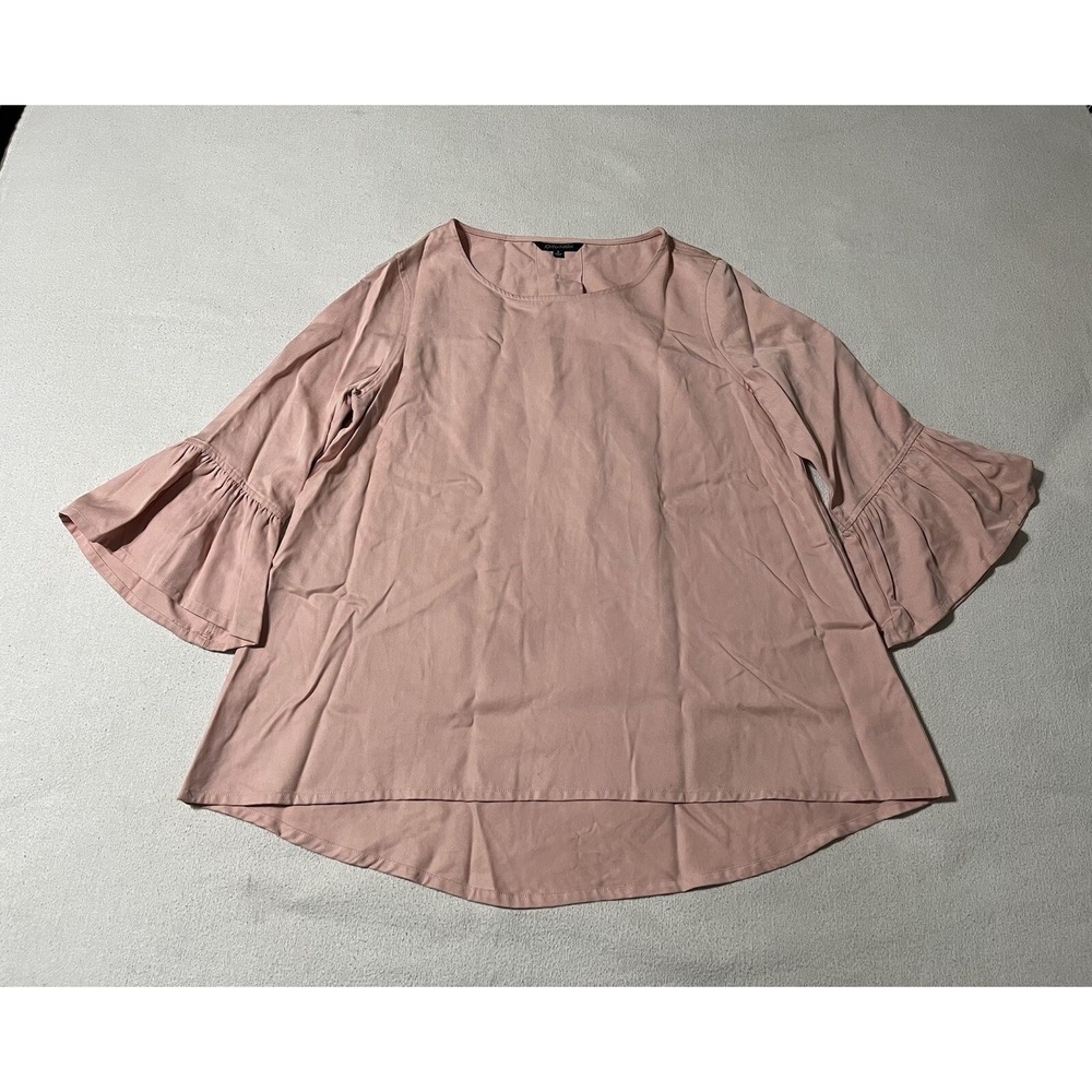 John Mark Women's Small Bell Sleeve Pink Top Blouse Lyocell *flaws